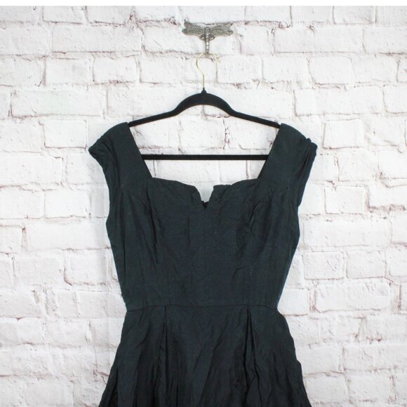 Vintage 1950s Bernetti New York Lace Panels Back Zip Cocktail Dress Elegant - Picture 4 of 8